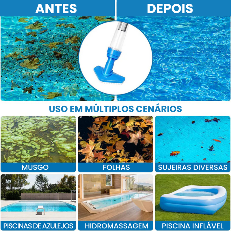 AQOONA POOL MAX – Aspirador de Piscina Recarregável 3 em 1 – Sem Fio, Prático e Potente