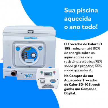 TROCADOR DE CALOR YES SD-105 LUXO 220V TRI TITANEO SODRAMAR